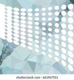 Abstract multicolor mosaic backdrop with dots. Geometric low polygonal background. Design element for book covers, presentations layouts, title backgrounds. Vector clip art.