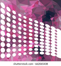Abstract multicolor mosaic backdrop with dots. Geometric low polygonal background. Design element for book covers, presentations layouts, title backgrounds. Vector clip art.