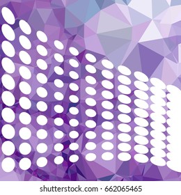 Abstract multicolor mosaic backdrop with dots. Geometric low polygonal background. Design element for book covers, presentations layouts, title backgrounds. Vector clip art.