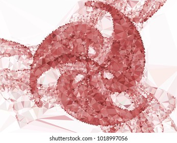 Abstract multicolor mosaic backdrop. Geometric low polygonal background. Design element for book covers, presentations layouts, title backgrounds. Vector clip art.