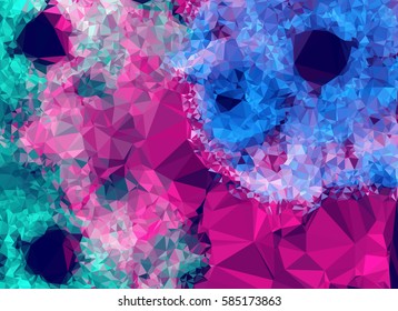 Abstract multicolor mosaic backdrop. Geometric low polygonal background. Design template. Vector clip art.