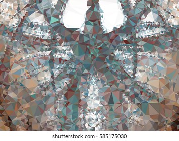 Abstract multicolor mosaic backdrop. Geometric low polygonal background. Design template. Vector clip art.