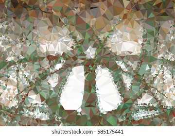 Abstract multicolor mosaic backdrop. Geometric low polygonal background. Design template. Vector clip art.