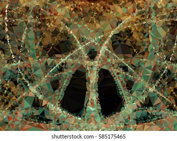 Abstract multicolor mosaic backdrop. Geometric low polygonal background. Design template. Vector clip art.