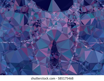 Abstract multicolor mosaic backdrop. Geometric low polygonal background. Design template. Vector clip art.