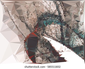 Abstract multicolor mosaic backdrop. Geometric low polygonal background. Design element for posters, business cards, presentations layouts, showcases. Vector clip art.
