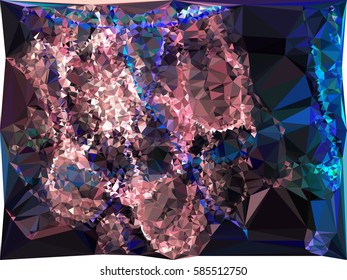 Abstract multicolor mosaic backdrop. Geometric low polygonal background. Design element for posters, business cards, presentations layouts, showcases. Vector clip art.