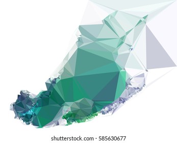 Abstract multicolor mosaic backdrop. Geometric low polygonal background. Design element for posters, business cards, presentations layouts, showcases. Vector clip art.