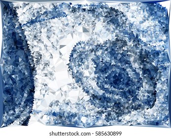 Abstract multicolor mosaic backdrop. Geometric low polygonal background. Design element for posters, business cards, presentations layouts, showcases. Vector clip art.