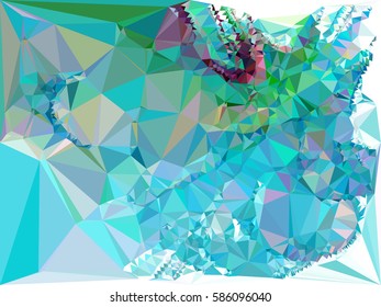 Abstract multicolor mosaic backdrop. Geometric low polygonal background. Design element for posters, business cards, presentations layouts, showcases. Vector clip art.