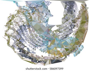 Abstract multicolor mosaic backdrop. Geometric low polygonal background. Design element for posters, business cards, presentations layouts, showcases. Vector clip art.