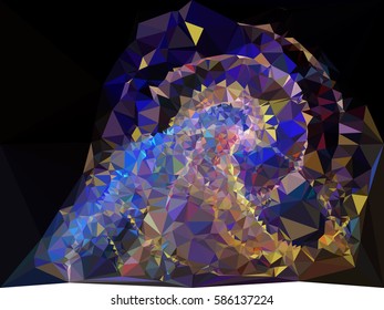 Abstract multicolor mosaic backdrop. Geometric low polygonal background. Design element for posters, business cards, presentations layouts, showcases. Vector clip art.