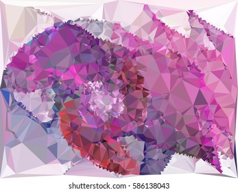 Abstract multicolor mosaic backdrop. Geometric low polygonal background. Design element for posters, business cards, presentations layouts, showcases. Vector clip art.