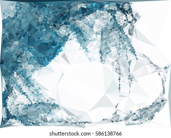 Abstract multicolor mosaic backdrop. Geometric low polygonal background. Design element for posters, business cards, presentations layouts, showcases. Vector clip art.