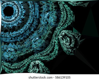 Abstract multicolor mosaic backdrop. Geometric low polygonal background. Design element for posters, business cards, presentations layouts, showcases. Vector clip art.