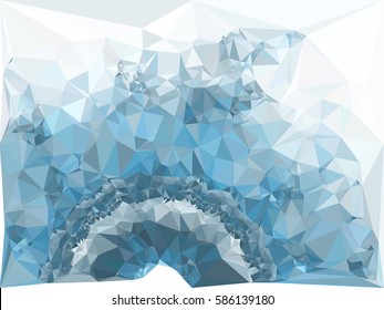 Abstract multicolor mosaic backdrop. Geometric low polygonal background. Design element for posters, business cards, presentations layouts, showcases. Vector clip art.