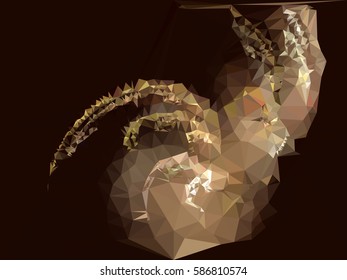 Abstract multicolor mosaic backdrop. Geometric low polygonal background. Design element for posters, business cards, presentations layouts, showcases. Vector clip art.