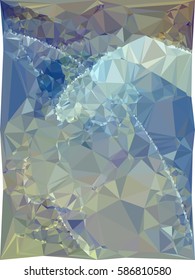 Abstract multicolor mosaic backdrop. Geometric low polygonal background. Design element for posters, business cards, presentations layouts, showcases. Vector clip art.