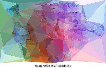 Abstract multicolor mosaic backdrop. Geometric low polygonal background. Design element for posters, business cards, presentations layouts, showcases. Vector clip art.
