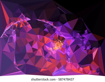 Abstract multicolor mosaic backdrop. Geometric low polygonal background. Design element for posters, business cards, presentations layouts, showcases. Vector clip art.