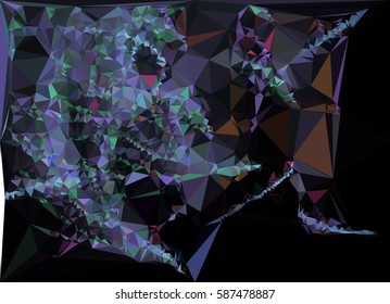 Abstract multicolor mosaic backdrop. Geometric low polygonal background. Design element for posters, business cards, presentations layouts, showcases. Vector clip art.