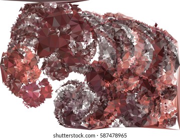 Abstract multicolor mosaic backdrop. Geometric low polygonal background. Design element for posters, business cards, presentations layouts, showcases. Vector clip art.