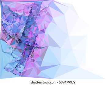 Abstract multicolor mosaic backdrop. Geometric low polygonal background. Design element for posters, business cards, presentations layouts, showcases. Vector clip art.