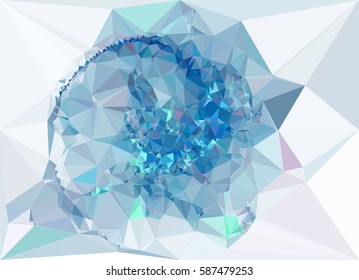 Abstract multicolor mosaic backdrop. Geometric low polygonal background. Design element for posters, business cards, presentations layouts, showcases. Vector clip art.