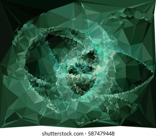 Abstract multicolor mosaic backdrop. Geometric low polygonal background. Design element for posters, business cards, presentations layouts, showcases. Vector clip art.