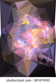 Abstract multicolor mosaic backdrop. Geometric low polygonal background. Design element for posters, business cards, presentations layouts, showcases. Vector clip art.