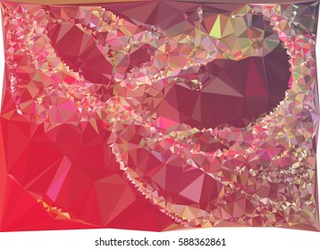 Abstract multicolor mosaic backdrop. Geometric low polygonal background. Design element for posters, business cards, presentations layouts, showcases. Vector clip art.
