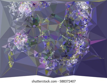 Abstract multicolor mosaic backdrop. Geometric low polygonal background. Design element for posters, business cards, presentations layouts, showcases. Vector clip art.