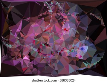 Abstract multicolor mosaic backdrop. Geometric low polygonal background. Design element for posters, business cards, presentations layouts, showcases. Vector clip art.
