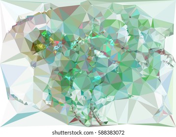 Abstract multicolor mosaic backdrop. Geometric low polygonal background. Design element for posters, business cards, presentations layouts, showcases. Vector clip art.