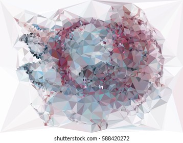 Abstract multicolor mosaic backdrop. Geometric low polygonal background. Design element for posters, business cards, presentations layouts, showcases. Vector clip art.