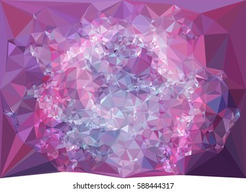 Abstract multicolor mosaic backdrop. Geometric low polygonal background. Design element for posters, business cards, presentations layouts, showcases. Vector clip art.