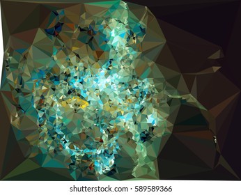 Abstract multicolor mosaic backdrop. Geometric low polygonal background. Design element for book covers, presentations layouts, title backgrounds. Vector clip art.