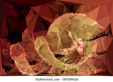 Abstract multicolor mosaic backdrop. Geometric low polygonal background. Design element for book covers, presentations layouts, title backgrounds. Vector clip art.