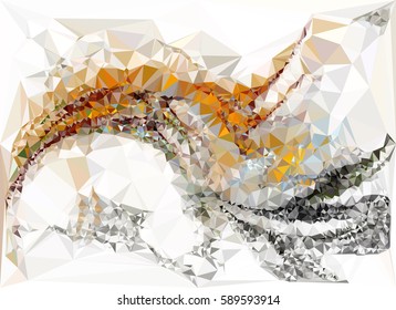 Abstract multicolor mosaic backdrop. Geometric low polygonal background. Design element for book covers, presentations layouts, title backgrounds. Vector clip art.