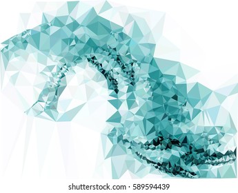 Abstract multicolor mosaic backdrop. Geometric low polygonal background. Design element for book covers, presentations layouts, title backgrounds. Vector clip art.