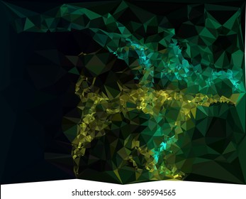 Abstract multicolor mosaic backdrop. Geometric low polygonal background. Design element for book covers, presentations layouts, title backgrounds. Vector clip art.