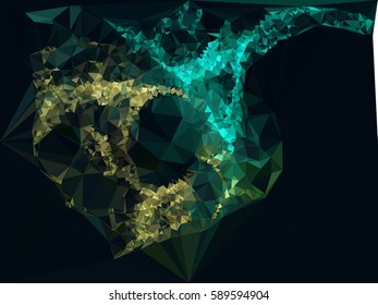 Abstract multicolor mosaic backdrop. Geometric low polygonal background. Design element for book covers, presentations layouts, title backgrounds. Vector clip art.