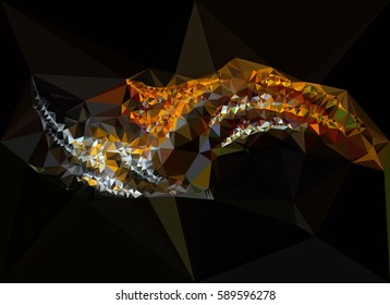 Abstract multicolor mosaic backdrop. Geometric low polygonal background. Design element for book covers, presentations layouts, title backgrounds. Vector clip art.