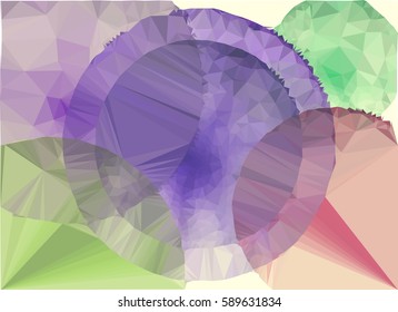 Abstract multicolor mosaic backdrop. Geometric low polygonal background. Design element for book covers, presentations layouts, title backgrounds. Vector clip art.