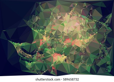 Abstract multicolor mosaic backdrop. Geometric low polygonal background. Design element for book covers, presentations layouts, title backgrounds. Vector clip art.