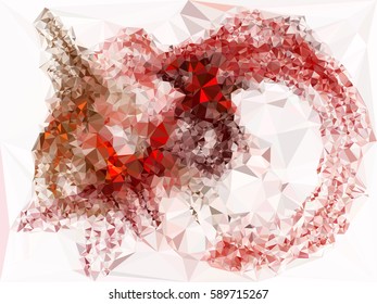 Abstract multicolor mosaic backdrop. Geometric low polygonal background. Design element for book covers, presentations layouts, title backgrounds. Vector clip art.