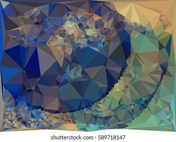 Abstract multicolor mosaic backdrop. Geometric low polygonal background. Design element for book covers, presentations layouts, title backgrounds. Vector clip art.