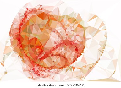 Abstract multicolor mosaic backdrop. Geometric low polygonal background. Design element for book covers, presentations layouts, title backgrounds. Vector clip art.