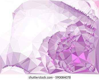 Abstract multicolor mosaic backdrop. Geometric low polygonal background. Design element for book covers, presentations layouts, title backgrounds. Vector clip art.