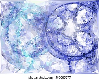 Abstract multicolor mosaic backdrop. Geometric low polygonal background. Design element for book covers, presentations layouts, title backgrounds. Vector clip art.